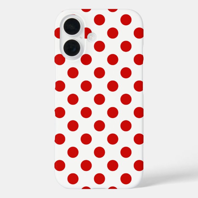 Red and white polka dots Case-Mate iPhone case (Back)