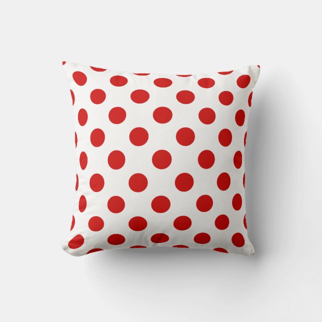Red and white polka dots cushion (Front)