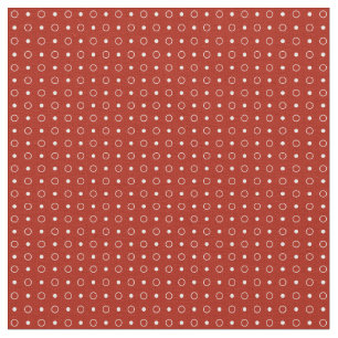 Red and white polka dots fabric