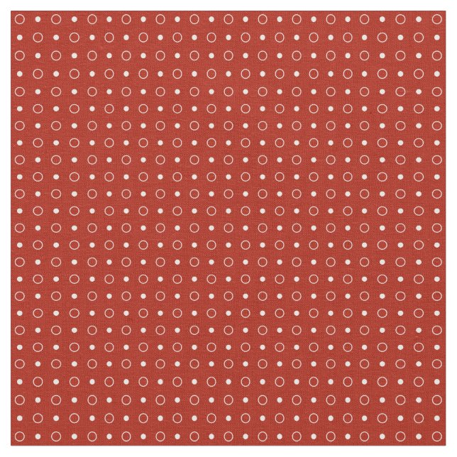 Red and white polka dots fabric (Close Up)