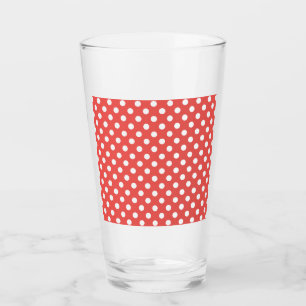 Red and White Polka Dots Glass