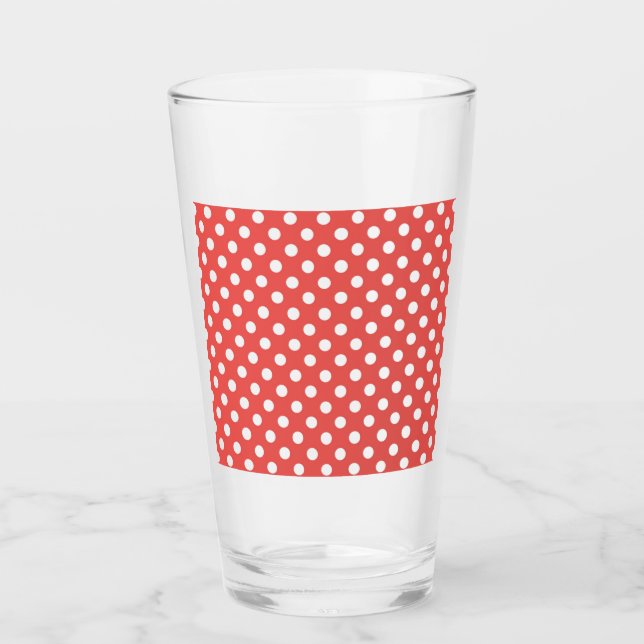 Red and White Polka Dots Glass (Front)