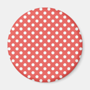Red and White Polka Dots Magnet