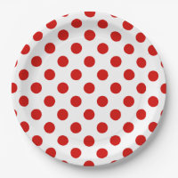 Red and white polka dots