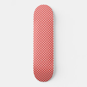 Red and White Polka Dots Skateboard