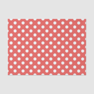 Red and White Polka Dots Tissue Paper