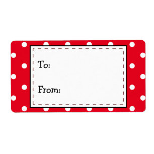 Red and White Polka Dots, To...From...