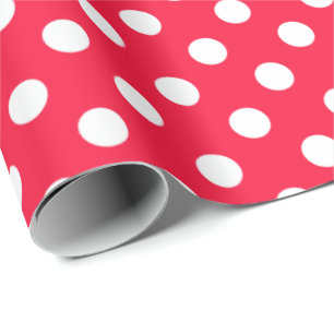Red and white polka dots wrapping paper