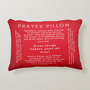 Red and White Prayer Pillow