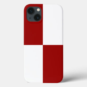 Red and White Rectangles iPhone 13 Case