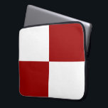 Red and White Rectangles Laptop Sleeve<br><div class="desc">Two red rectangles and two white rectangles form a chequered pattern in this clean digital design. The white background is actually transparent, so you can change it if you like. Just click the "Customise it!" button, then select a “Printed Background Colour” in the sidebar. When you're done, click "Add to...</div>