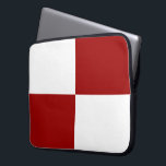 Red and White Rectangles Laptop Sleeve<br><div class="desc">Two red rectangles and two white rectangles form a chequered pattern in this clean digital design. The white background is actually transparent, so you can change it if you like. Just click the "Customise it!" button, then select a “Printed Background Colour” in the sidebar. When you're done, click "Add to...</div>