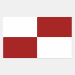 Red and White Rectangles Stickers
