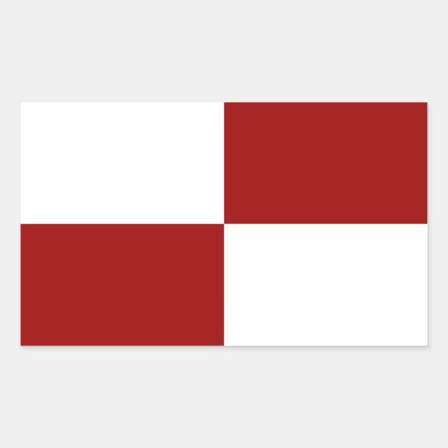 Red and White Rectangles Stickers (Front)