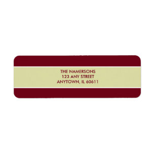 Red and White Return Address Label