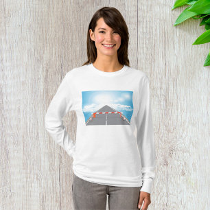 Red and White Road Barrier Blocked Access  T-Shirt