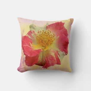 Red and White Rose Cushion