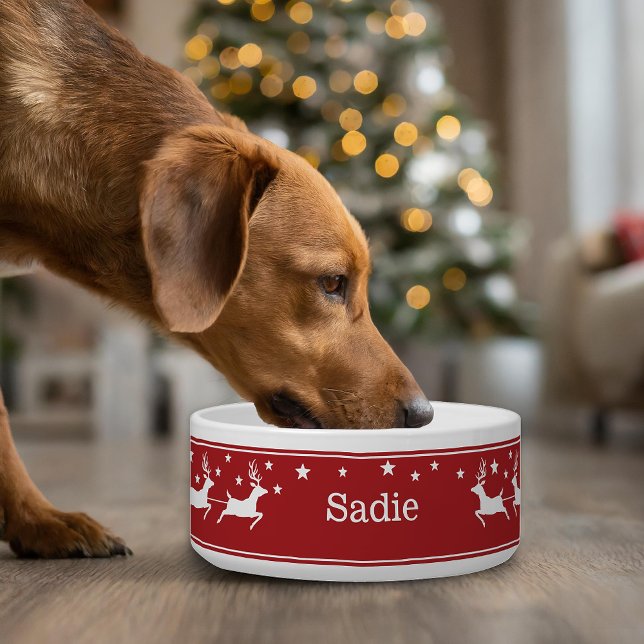 Red And White Santa Sleigh And Stars Christmas Pet (Creator Uploaded)