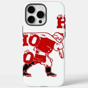 Red and White Santa Walking Ho Ho Ho Art Print iPhone 16 Pro Max Case
