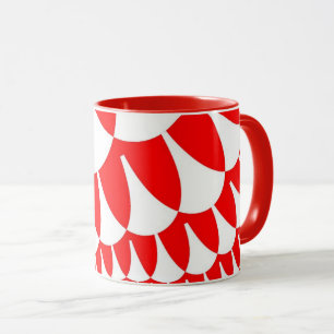 Red and White Scales Mug