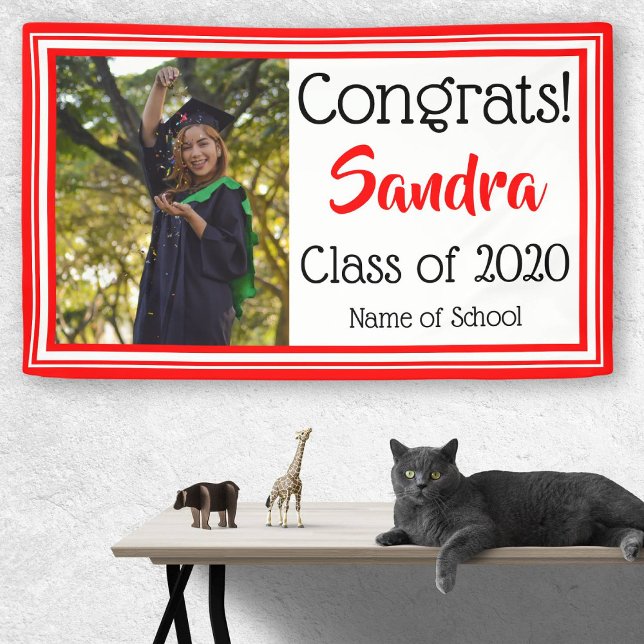 Red and White School Colours Photo Banner (Creator Uploaded)