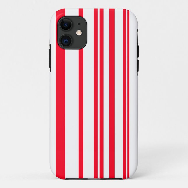 Red and white seamless stripes graphic Case-Mate iPhone case (Back)