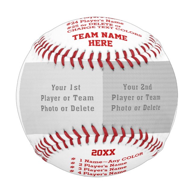 Red and White, Senior Night Baseball Gift Ideas,  (Front)