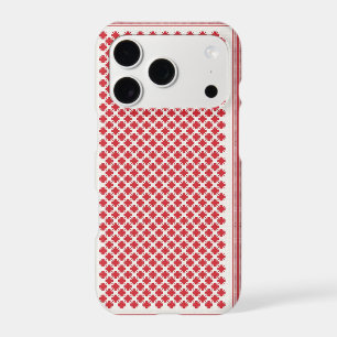 Red and White Shemagh Keffiyeh Pattern