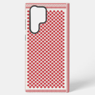 Red and White Shemagh Keffiyeh Pattern Samsung Galaxy Case