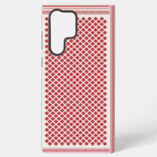 Red and White Shemagh Keffiyeh Pattern Samsung Galaxy Case