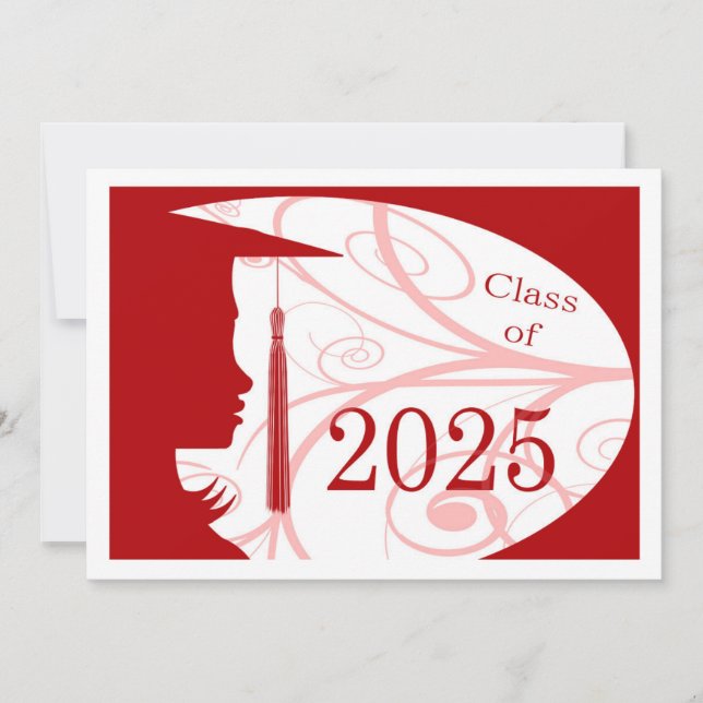 Red and White Silhouette 2025 Card (Front)