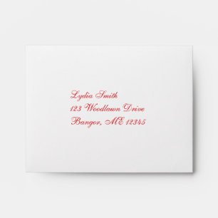 Red and White Snowflakes A2 Envelope for RSVP's