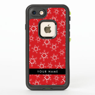 Red and White Snowflakes, Your name, Personalise