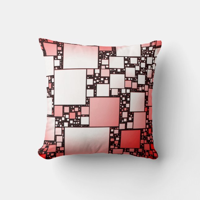 Red and White Square Dancing Cushion (Front)