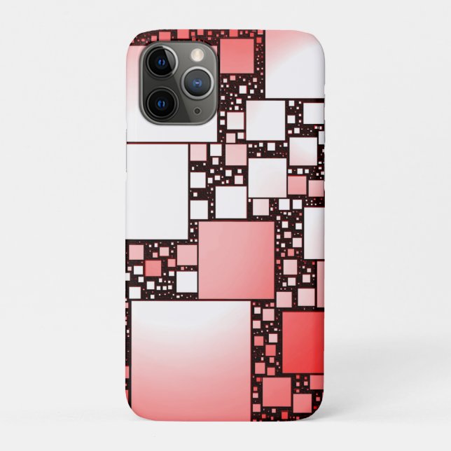 Red and White Square Dancing iPhone Case (Back)
