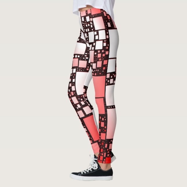 Red and White Square Dancing Leggings (Left)