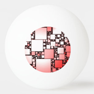 Red and White Square Dancing Ping Pong Ball