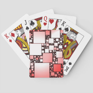 Red and White Square Dancing Playing Cards
