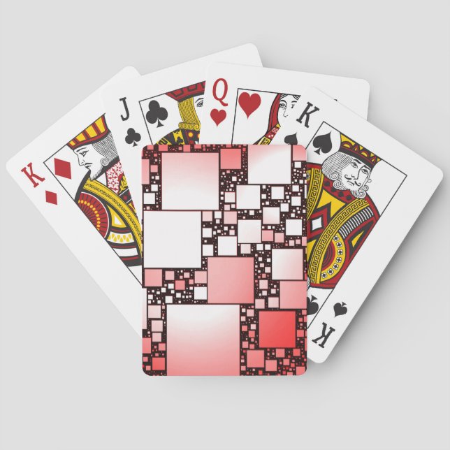 Red and White Square Dancing Playing Cards (Back)