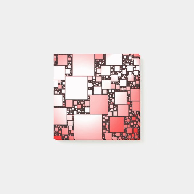 Red and White Square Dancing Post It Notes (Front)