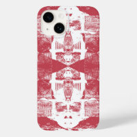 Red And White Squares Pattern