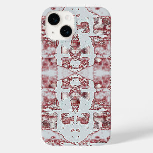Red And White Squares Pattern Case-Mate iPhone 14 Case