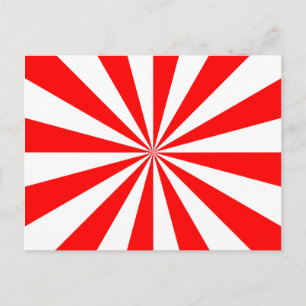 Red and White Starburst Postcard