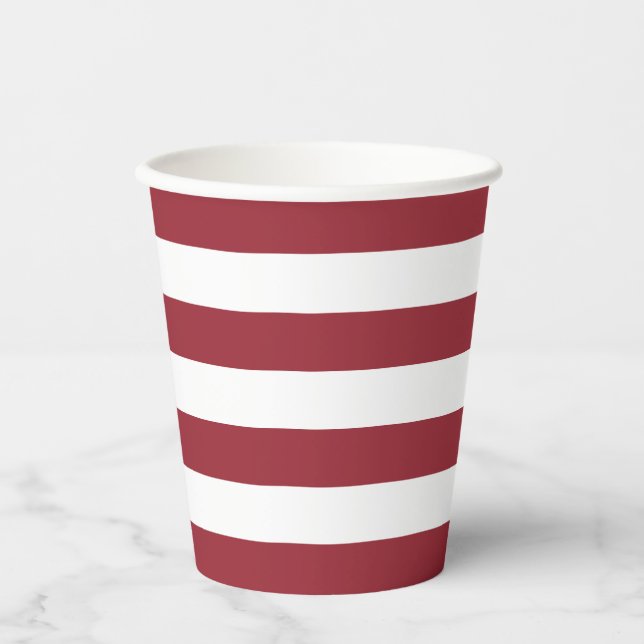 Red and White Stripe Paper cup (Front)