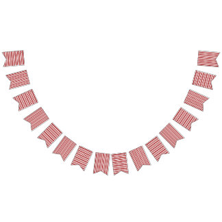 Red and White Striped Bunting Bunting