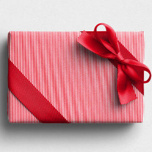 Red and white striped Christmas holiday Wrapping Paper
