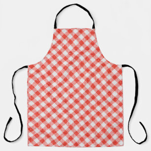 Red and white striped fabrichome decor, background apron