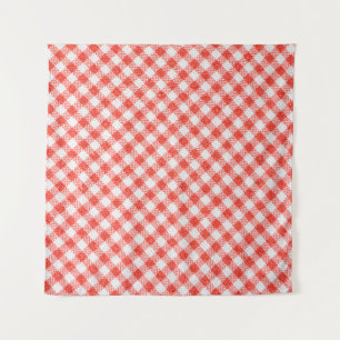 Red and white striped fabrichome decor, background tapestry