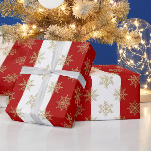 Red And White Striped Holiday Wrapping Paper