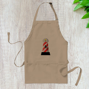 Red and White Striped Lighthouse Standard Apron